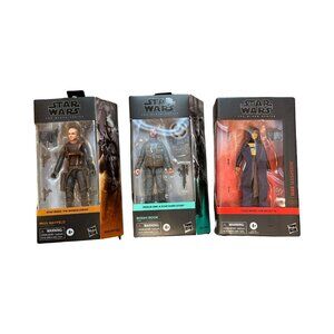 Star Wars The Black Series Action Figures Set Of 3: Bodhi Rook Migs Mayfeld & Ma